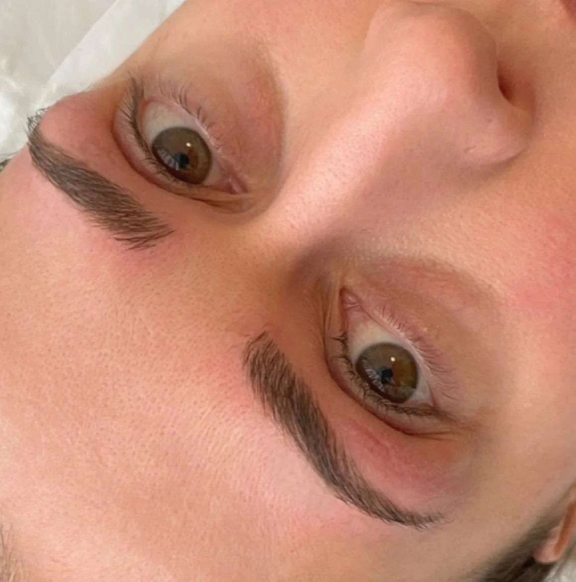 Defined ombre brow tattoo result